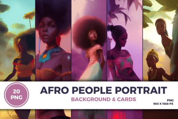 Afro People Portrait Tribu Illustrations Graphic Backgrounds By Markicha Art