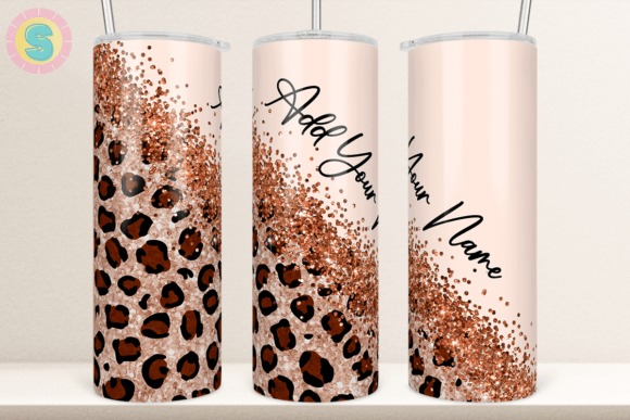 Orange Diagonal Leopard Tumbler Wrap Graphic Crafts By Sunshine Design