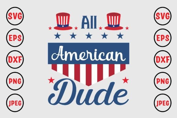 All American Dude Grafika Rękodzieła Przez Craft_Bundle