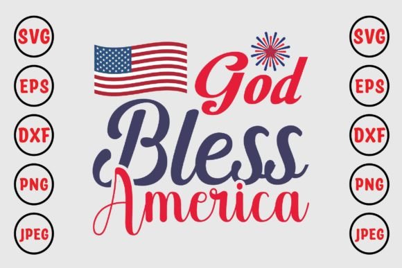 God Bless America Grafika Rękodzieła Przez Craft_Bundle