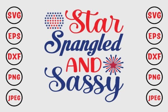 Star Spangled and Sassy Grafika Rękodzieła Przez Craft_Bundle