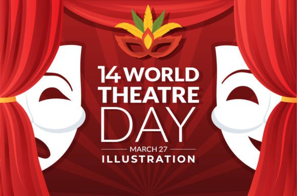 14 World Theatre Day Illustration Gráfico Ilustraciones Imprimibles Por denayunecf
