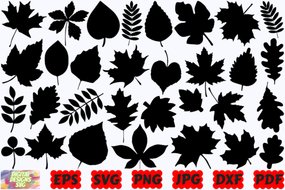Leaves Silhouette | Leaves SVG |Leaf SVG Graphic Crafts By DigitalDesignsSVGBundle