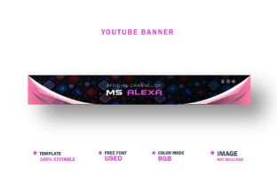 YouTube Banner Template Graphic Social Media Templates By taniatshirt
