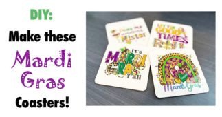 DIY: Make these Mardi Gras Coasters!