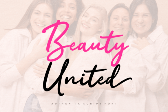 Beauty United Script Fonts Font Door Situjuh