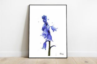 Bluebell Watercolor Painting Graphic Illustrations By Elang Wijaya 5
