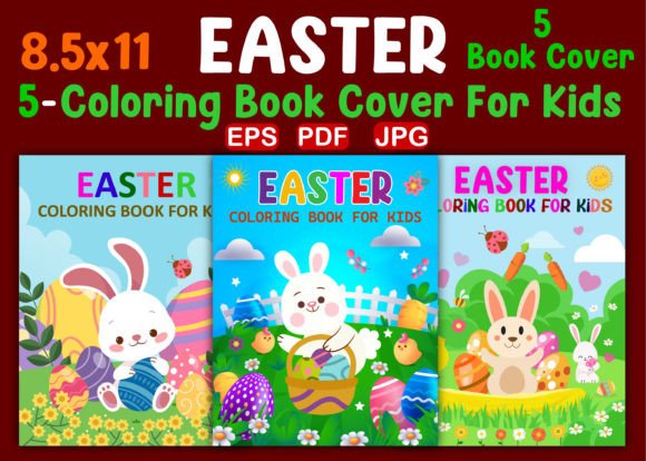 Easter Coloring Book Cover for Kids: Kdp Graphic Coloring Pages & Books Kids By Sobuj Store