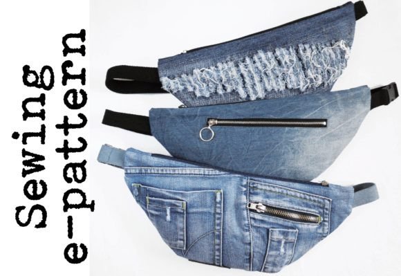 Fanny Pack / Moon Bag Graphic Sewing Patterns By Make it in denim School