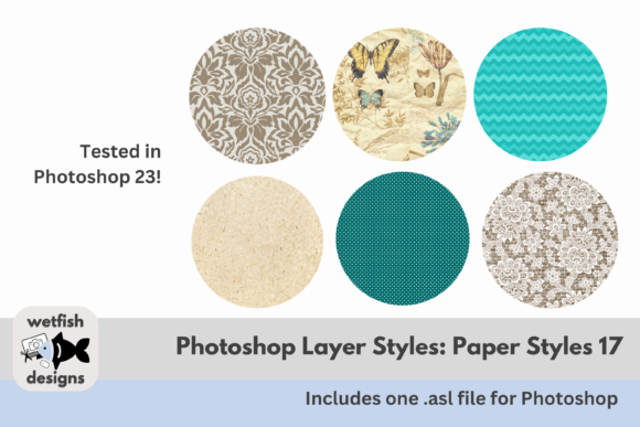Paper Styles 17 (Photoshop .asl) Illustration Layer Styles Par Wetfish Designs