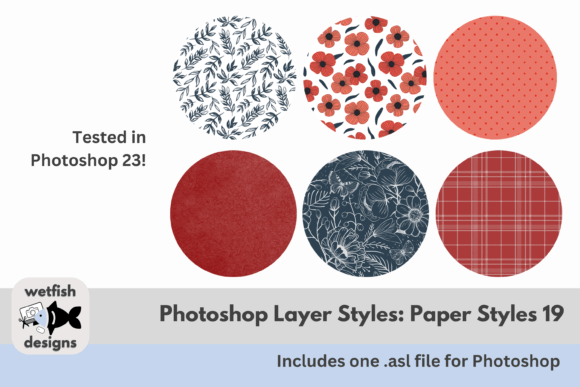 Paper Styles 19 (Photoshop .asl) Illustration Layer Styles Par Wetfish Designs