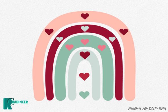 Valentine Rainbows Graphic Crafts By Craftinglia