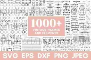 1000+ Decorative Vintage Frames Flourish Graphic Crafts By SakuraCreateStudio 1