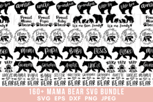 Mama Bear Mommy Mother Bear Family Bear Graphic Crafts By SakuraCreateStudio 1