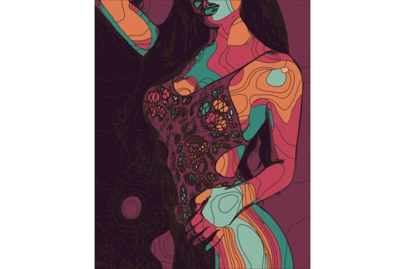 Geometric Girl #21 Graphic Illustrations By 1xMerch