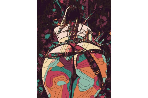 Geometric Girl #53 Graphic Illustrations By 1xMerch