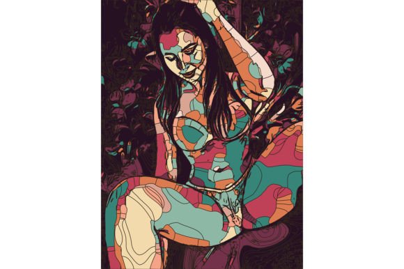 Geometric Girl #56 Graphic Illustrations By 1xMerch