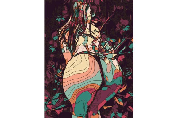 Geometric Girl #57 Graphic Illustrations By 1xMerch