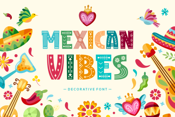 Mexican Vibes Fontes Decorative Fonte Por Situjuh