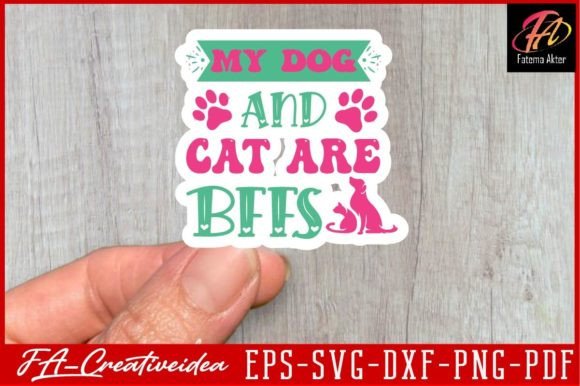 My Dog and Cat Are Bffs Svg Design Graphic Crafts By FA_Creativeidea
