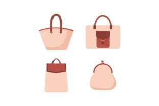 Bag Pink Vector Illustration Illustrations Imprimables Par nouraartdesign 1
