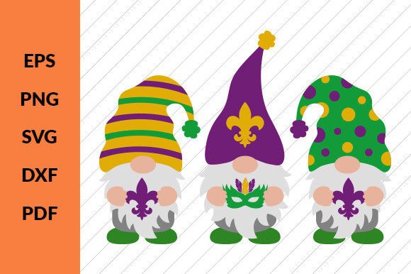 Gnome Mardi Gras Svg Graphic Crafts By Cute Paw