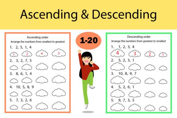 Ascending & Descending Order Graphic 2nd grade By littlebeeshop
