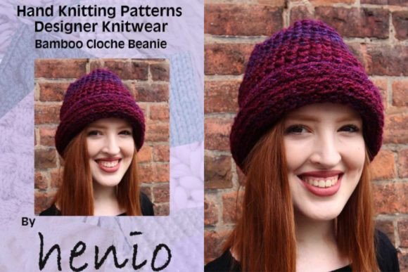 Bamboo Cloche Beanie Graphic Knit Accessories By marianne17
