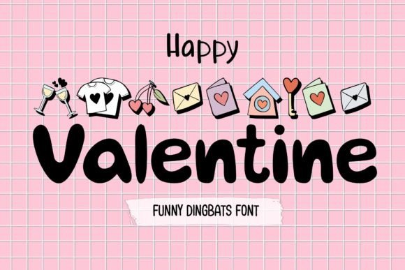 Happy Valentine Dingbats Font By Tamawuku