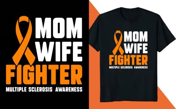 Mom Wife Multiple Sclerosis Awareness Gráfico Diseños de Camisetas Por Creative Pixels