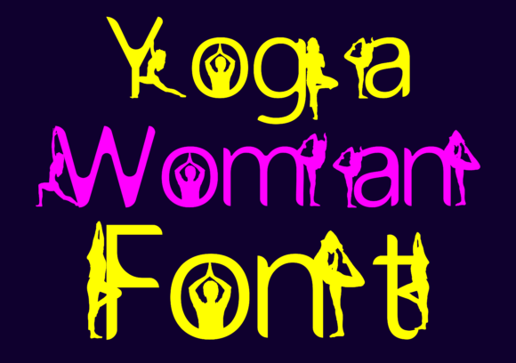 Yoga Woman Czcionki Dekoracyjne Czcionka Przez Timhar Designer