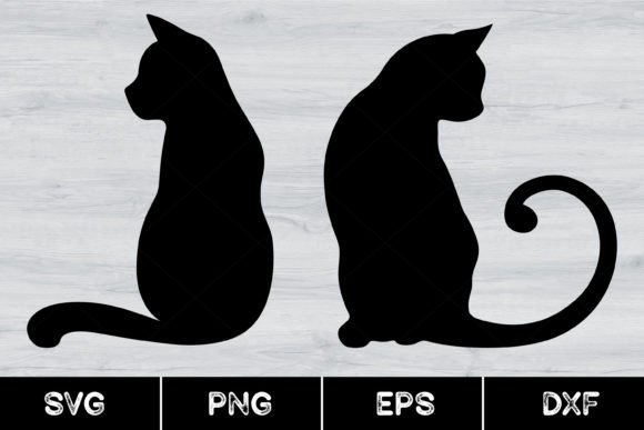 Cat, Cat Silhouette Pack, Svg Gráfico Ilustraciones Imprimibles Por AnuchaSVG