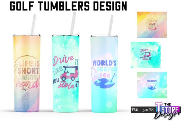 Golf Tumblers | Golf Quotes Sublimation Graphic Crafts By The T Store Design