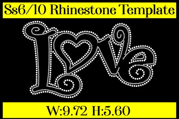 Love Rhinestone Templates Design Graphic Print Templates By Marjiya