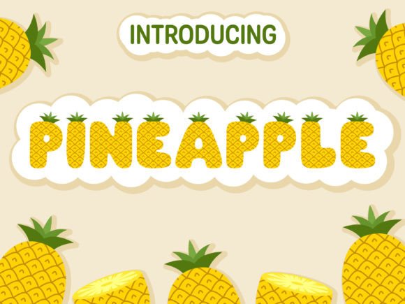 Pineapple Farb-Schriftarten Schriftart Von Imagination Switch