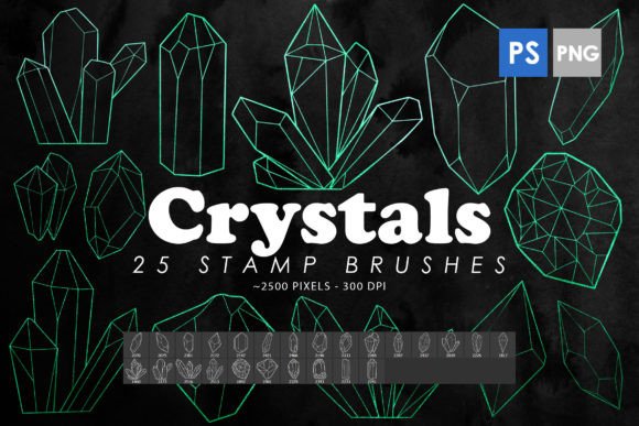 Crystals Photoshop Stamp Brushes Graphic Brushes By ArtistMef