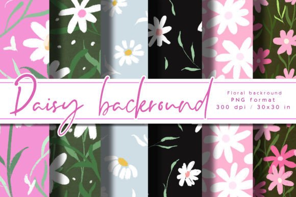 Daisy Backround PNG JPEG Format Graphic Backgrounds By Yelloo Fish