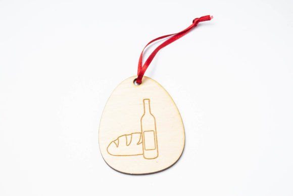 Easter Ornament - Bread and Wine Pascua Manualidades SVG 3D Por Creative Fabrica Crafts