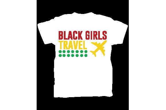 Black Girls Travel SVG Grafika Projekty Koszulek Przez TEESHOP