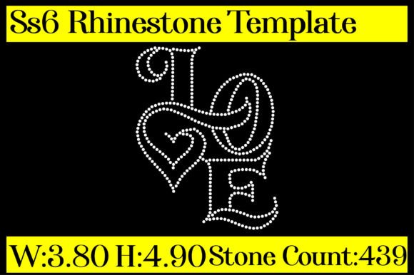 Love Rhinestone Templates Graphic Print Templates By Marjiya