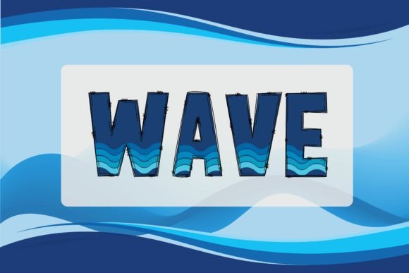 Wave Color Fonts Font By BA store