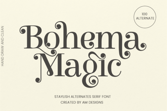 Bohema Magic Serif Font By AM Designs