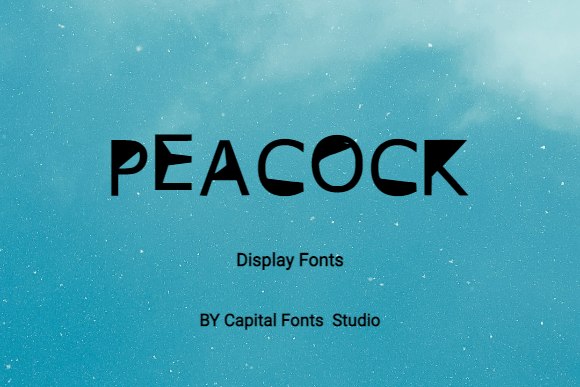 Peacock Display-Schriftarten Schriftart Von Artof Designry