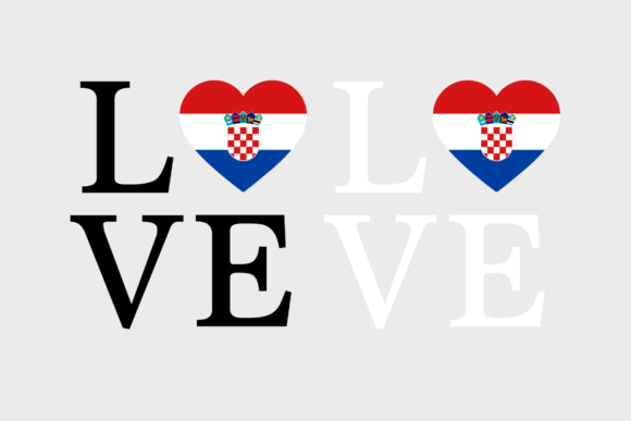 Croatia Flag, Love Croatia, SVG PNG Graphic Crafts By The Digital Garage