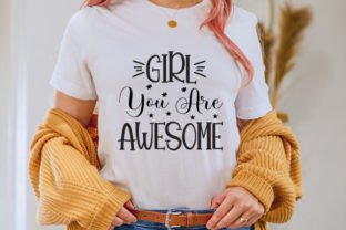 Girl You Are Awesome Svg Design Afbeelding Crafts Door Al Bari 2