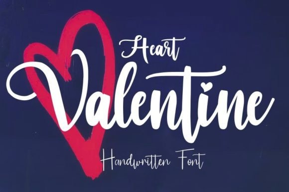 Heart Valentine Script & Handwritten Font By Goodrichees