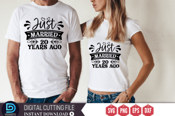 Just Married 20 Years Ago SVG Graphic Crafts By Design's Dark