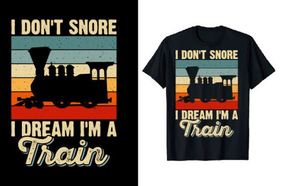 Railroad Vintage Train T-shirt Design Graphic T-shirt Designs By tee_expert