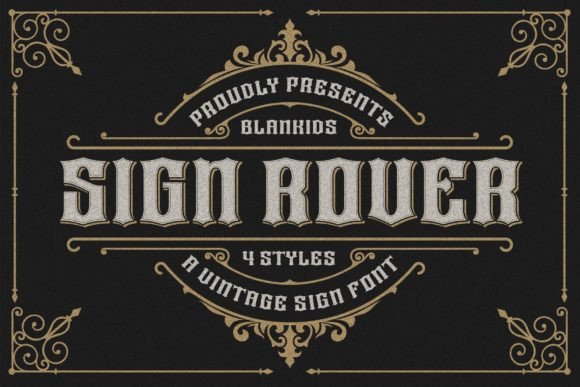 Sign Rover Blackletter Font By Blankids Studio