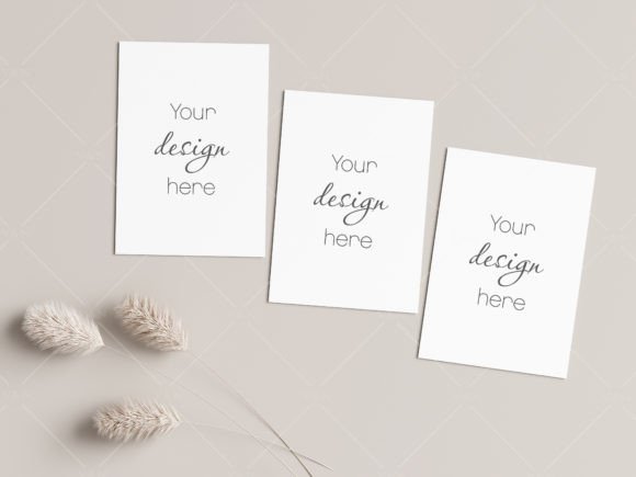 Three Cards Mockup 5x7 Graphic Product Mockups By VNmockup